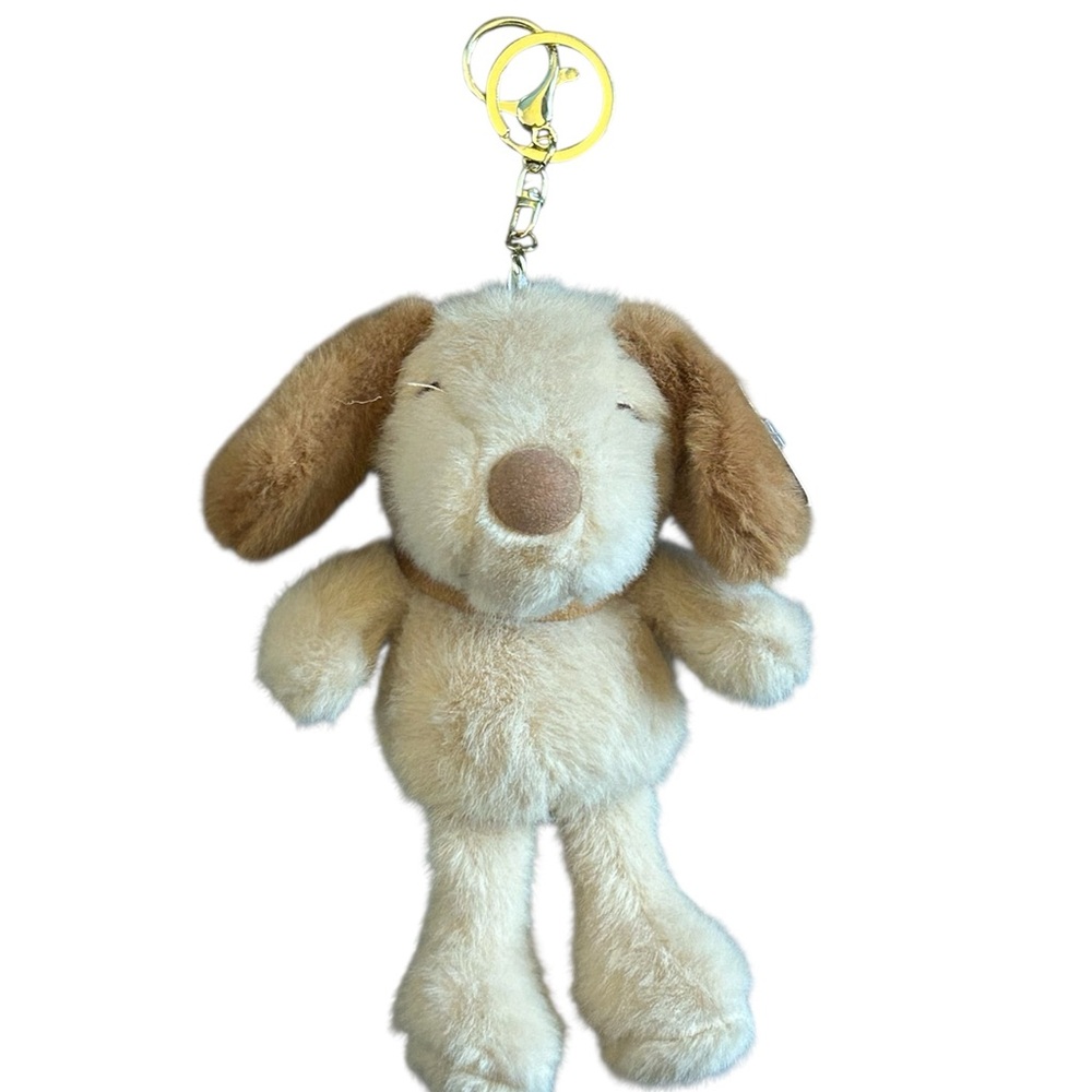 Plush Puppy Tan Brown Bag Charm